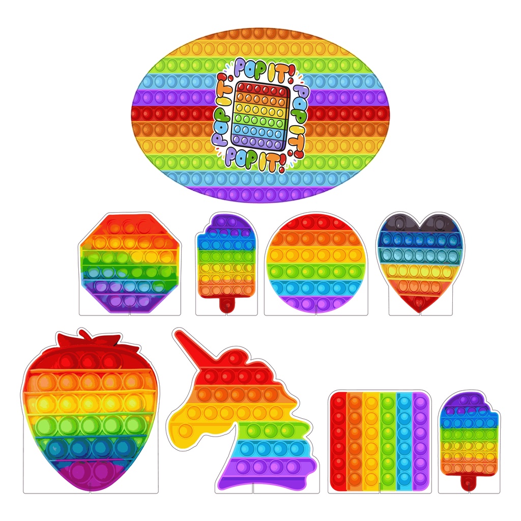 Kit Display + Elipse 62x42cm Infantil Pop It