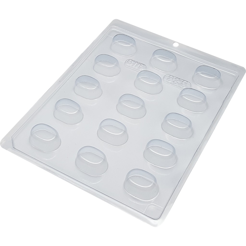 Forma Simples  Bombom Oval Liso Eliptic 325 - (B2) em Acetato BWB Para Bombom e Confeitaria Páscoa. - Home & Living