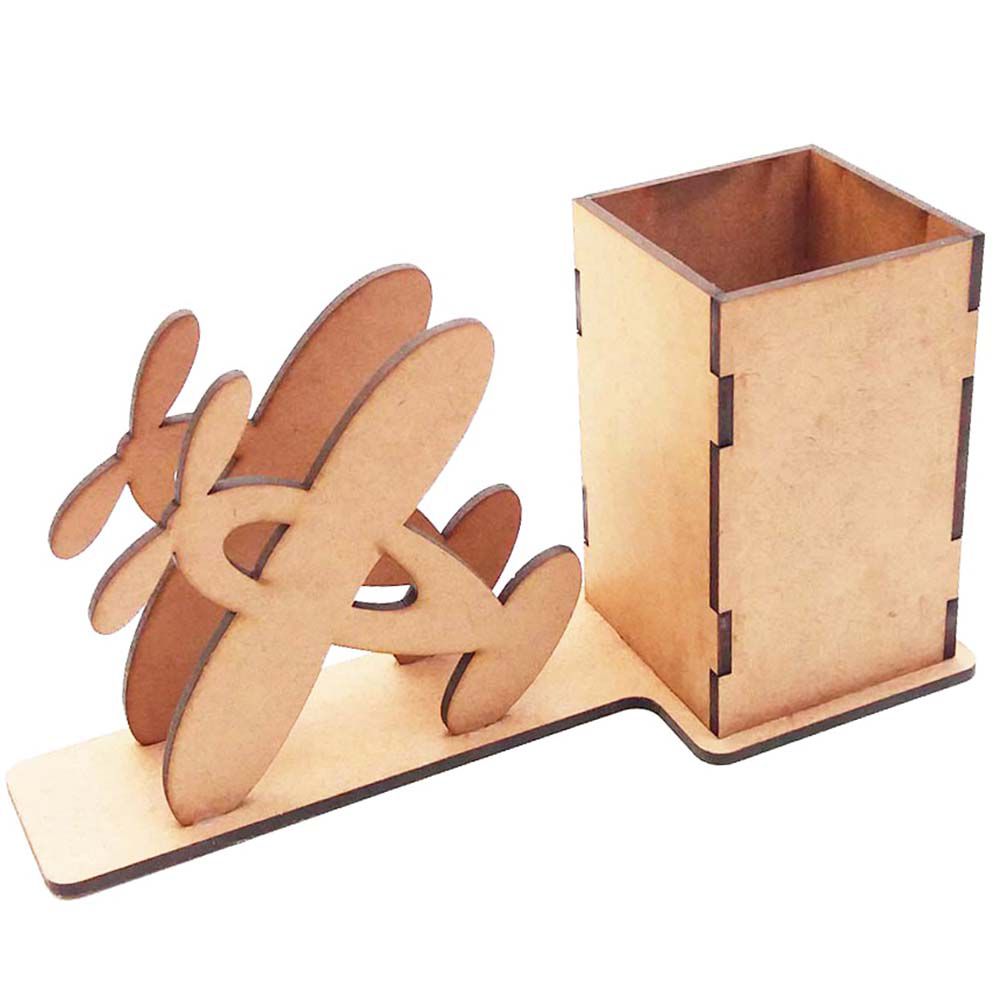 Kit 10 porta guardanapo mdf avião aviãozinho porta lápis