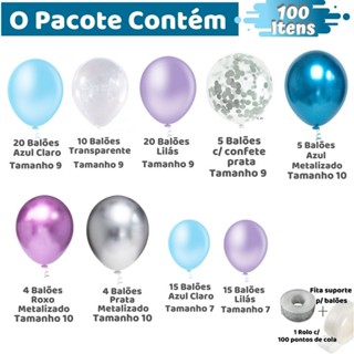 Arco Desconstruído Balões Frozen Aniversário Bexigas em Oferta na Shopee