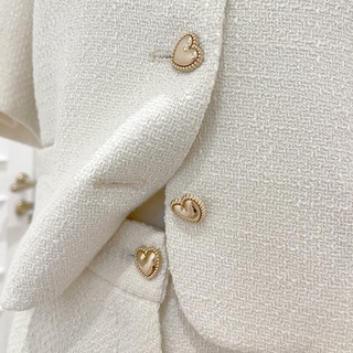 10 Peças Botões De Roupa Em Forma De Coração Dourado Camisa De 11,5mm Costura Acessórios Decoração Feminina