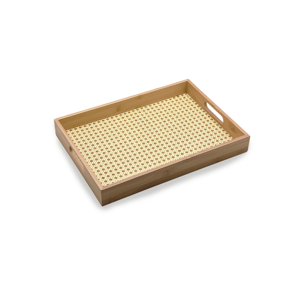 Bandeja Em Bambu Retangular Palinha 48cm- Oikos em Oferta na Shopee