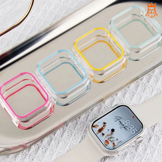 Capa Capinha Case Anti impacto iWATCH iWatch de Silicone com BORDA COLORIDA NEON