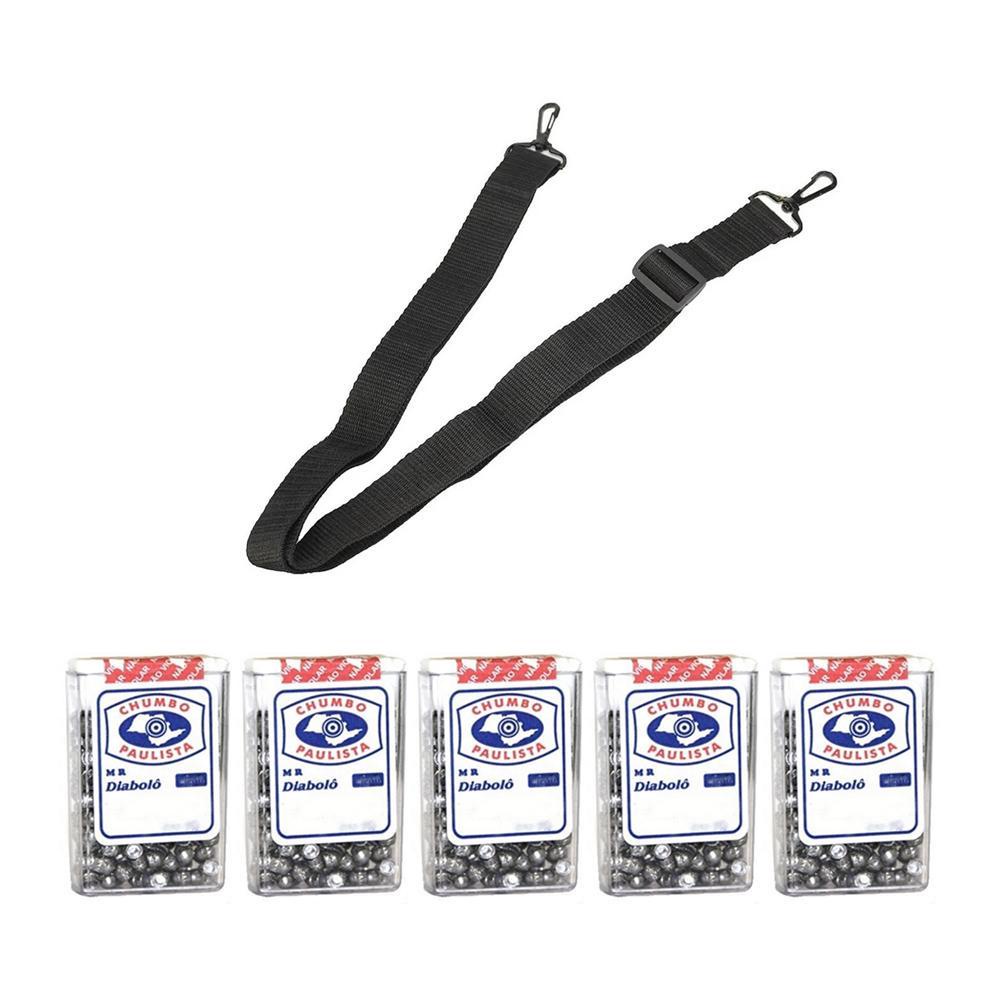 Bandoleira + 5 Chumbinho para Carabina 5.5mm