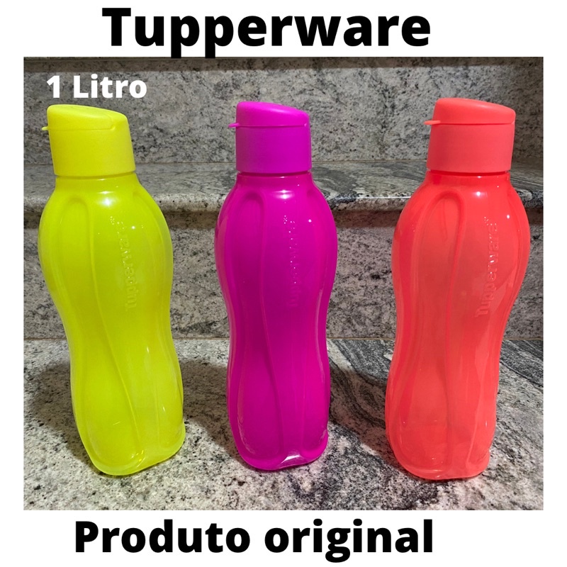 Tupperware Garrafa neon 1 litro original | Shopee Brasil