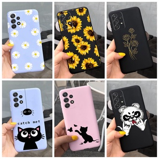 Capa Flexível De Celular Com Estampa Florida Para Samsung A23 SM-A235F/23 A235M