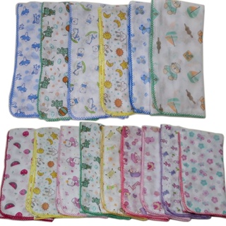 Fralda De Pano Luxo Estampada 70 Cm X 70 Cm Com Crochê 100% Algodão em Oferta na Shopee