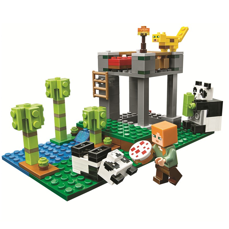 2020 Minecraft Serie Panda Base Brinquedos Bloco De Construcao Compativel Lego Zombie Das Criancas 21156 21157 21158 211 Shopee Brasil