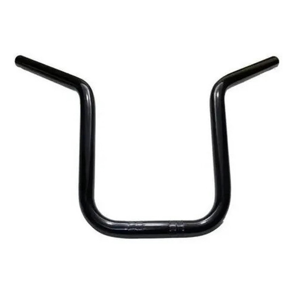 Guidão de alumínio modelo Moto Boy Alto Preto Brilhante Fabreck Novo FBK