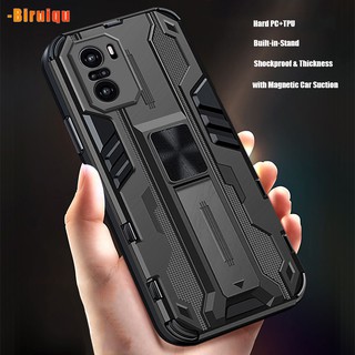Xiaomi POCO F3 Capa Dura PC TPU À Prova De Choque Capas De Pára-Choques De Espessura Do Suporte Telefone