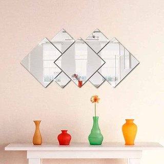 Espelho Decorativo Acrílico Sala Quarto Geometrico 7 Peças em Oferta na Shopee