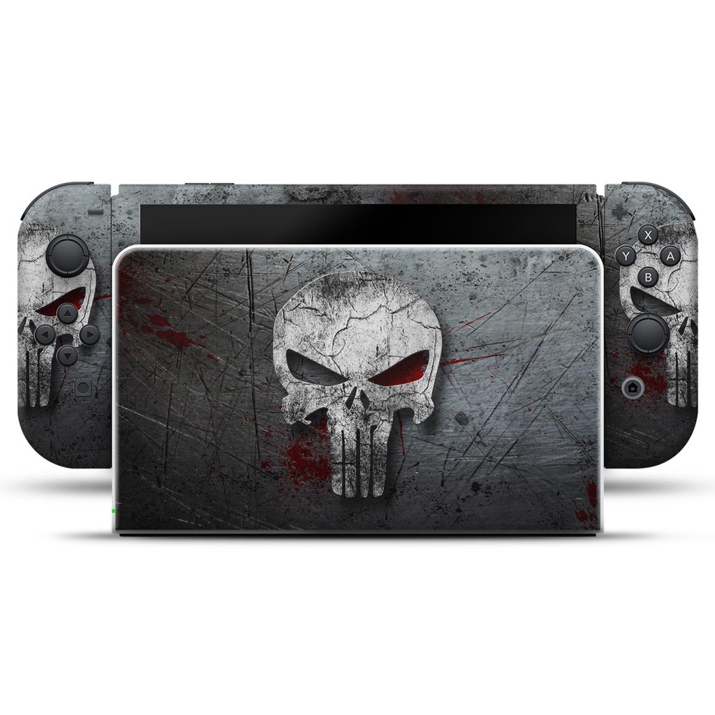 Skin Nintendo Switch Oled Adesivo - The Punisher Justiceiro