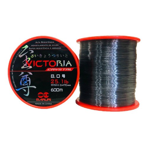 Linha Victoria Monofilamento 0,28 mm / 10,4 lb / Cristal - 600 metros / Maruri