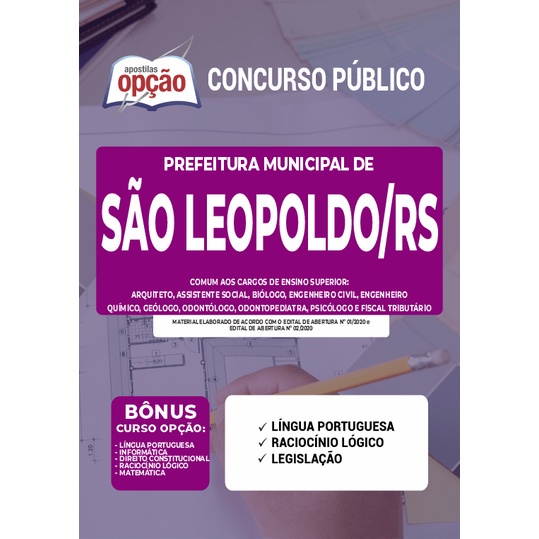 Apostila São Leopoldo RS - Cargos de Ensino Superior