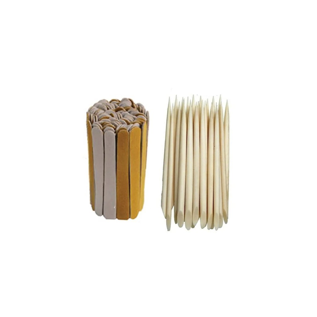 100 MiniLixas +100 Palitos p/ Unhas, Manicure Higibras - Acrigel, Manicure e Pedicure