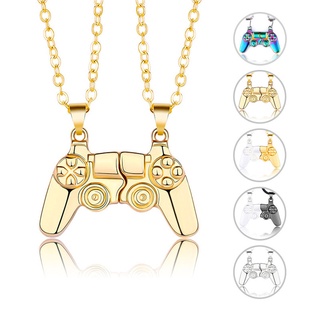 2 Pcs/set Colar De Casal De Amizade Para Mulheres/Men Magnet Hip Hop Game Controller BFF Melhores Amigos Combinando Pingentes Joias