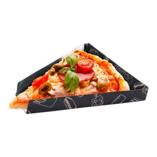 1000 Embalagem Cx Metalizada Fatia Pega Pizza Personalizada
