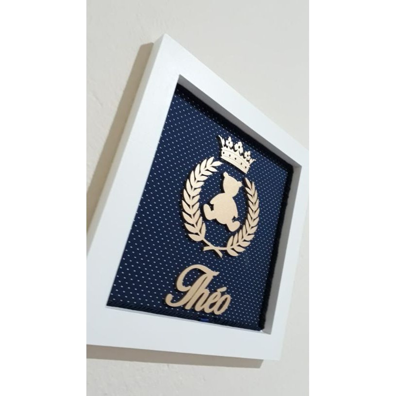 Porta maternidade azul marinho/porta maternidade ursinho principe/ursinho rei/enfeite de porta azul marinho com dourado