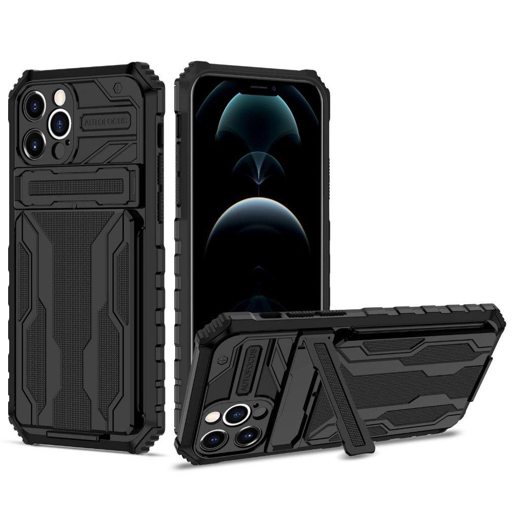 Capa Case Capinha Guardian iPhone 12 Gshield Preta - Proteção Antimpacto, Suporte Kickstand