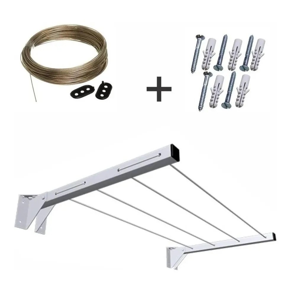 Varal Articulado Dobrável De Alumínio Parede Leve Resistente | Shopee ...