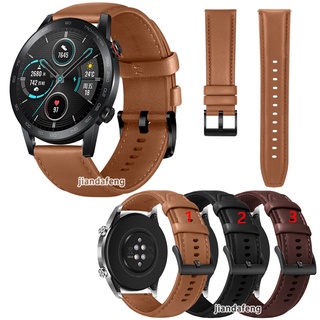 Pulseira Couro Legítimo Camada Superior Para HONOR Watch Magic 2 42/46mm