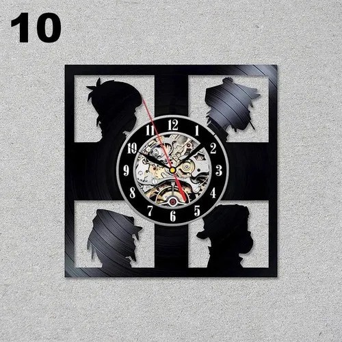 Gorillaz 10 - Relógio Disco De Vinil Decoração