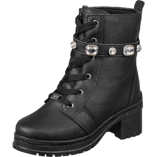 Bota Montaria GiGiL Teen Infantil Coturno Salto Menina Cano Curto Tira Strass Moda Confortável