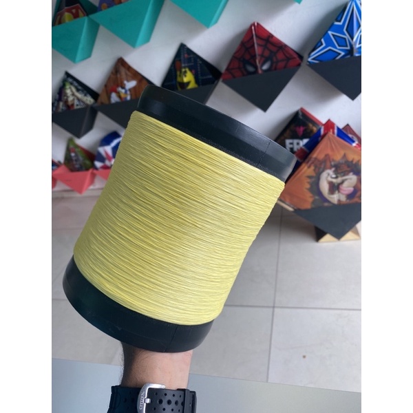 linha vera Cruz 1500 jds já enrolada pote gigante com suporte pra pegar