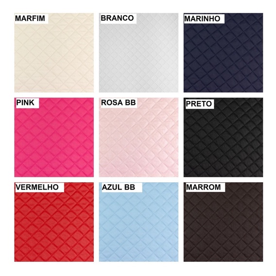 Tecido Corino Courino Matelassê PVC Dijon Variedade de Cores Artesanato Patchwork