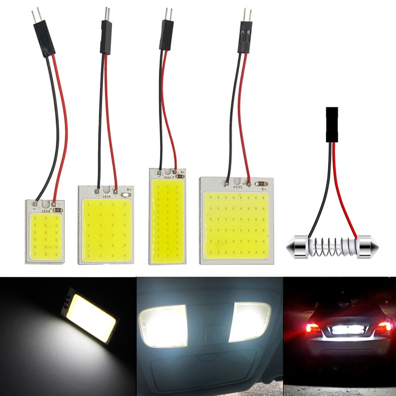 4 Pçs Lâmpadas LED De Sinal COB Festoon 31mm 36mm 39mm 41/42mm C5W 168 Luzes De Leitura Interior Do Carro T10 Cúpula Branca Lâmpada Placa De Licença em Oferta na Shopee