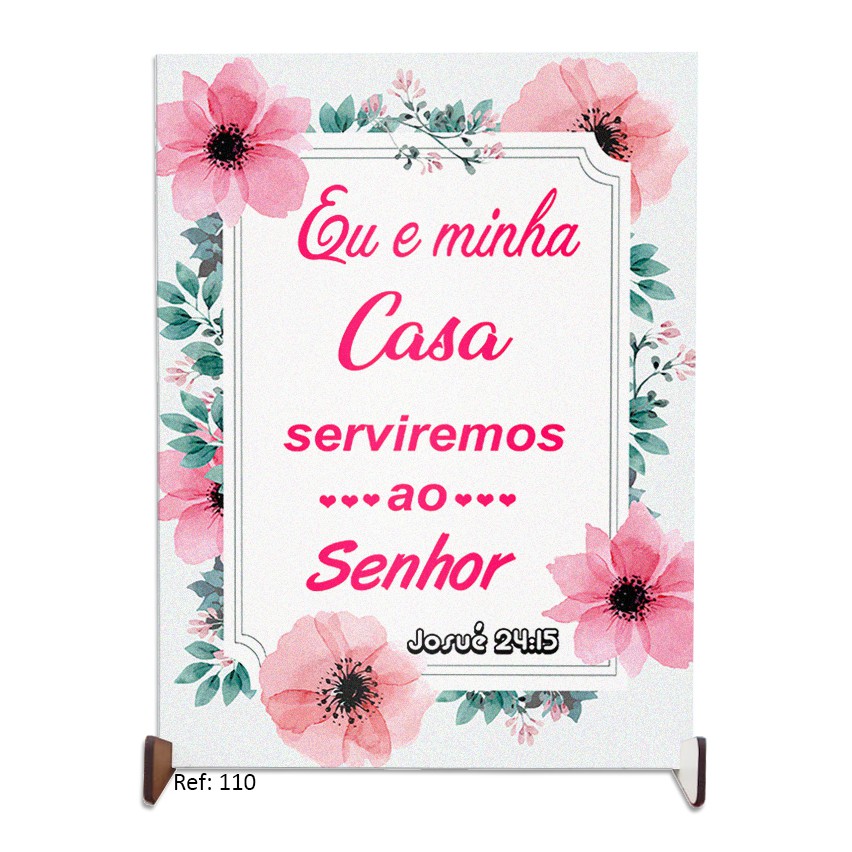 plaquinha decorativa personalizada eu e minha casa serviremos ao senhor enfeite para casa sala para presente de aniversário