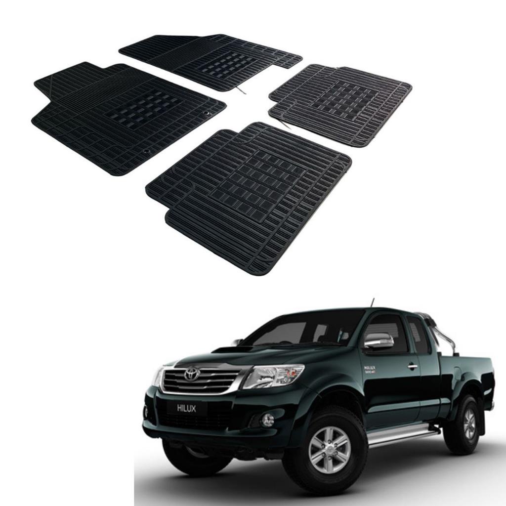 Jogo 4 Pecas Tapete Automotivo Especifico Hillux 2010 a 2015 100% Borracha Borcol