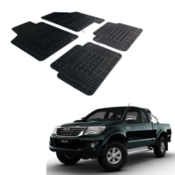 Jogo 4 Pecas Tapete Automotivo Especifico Hillux 2010 a 2015 100% Borracha Borcol