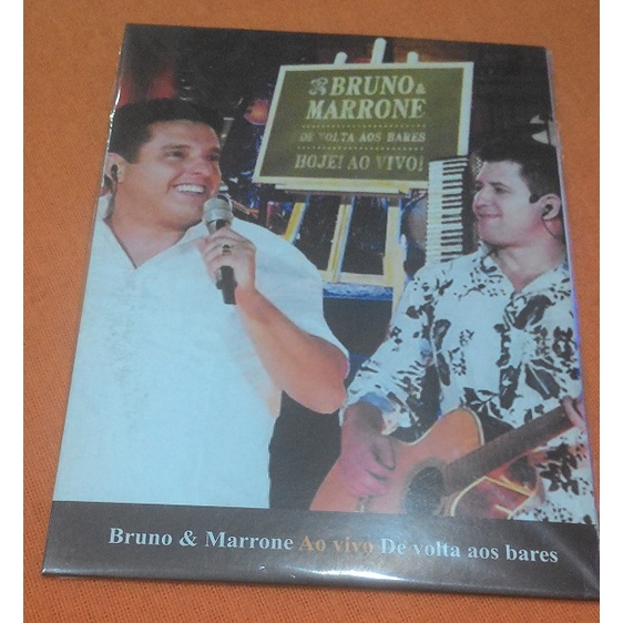 DVD BRUNO E MARRONE AO VIVO DE VOLTA AOS BARES CAPA PAPELÃO