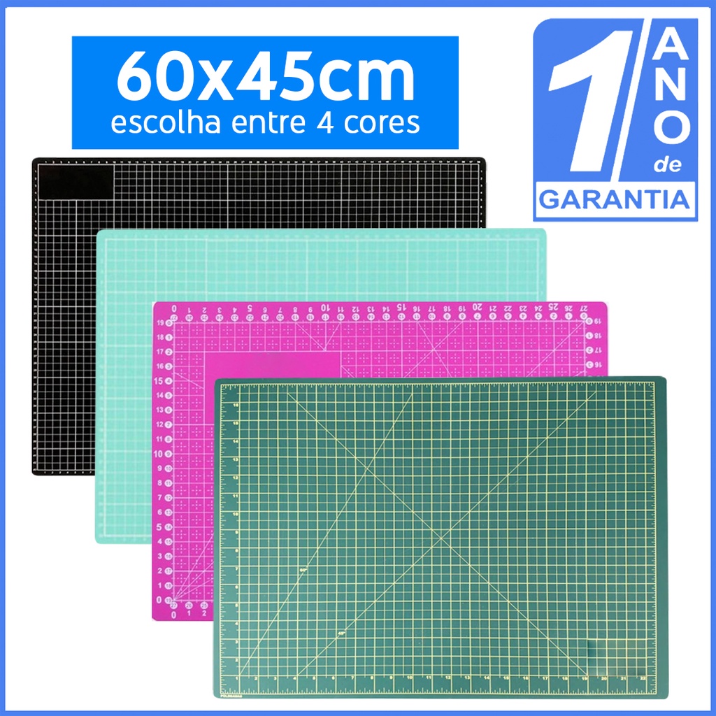 Base De Corte A2 60x45cm Dupla Face Patchwork 4 Cores