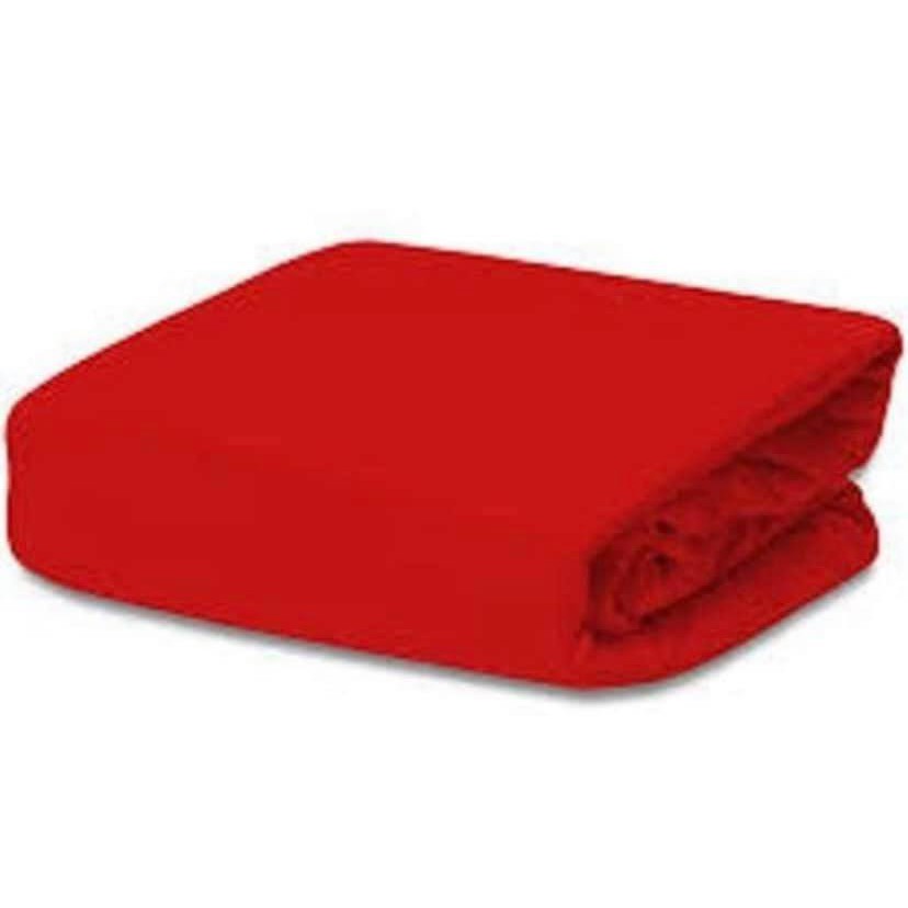 Lençol Avulso Casal Superking Vermelho 100% Algodão Percal