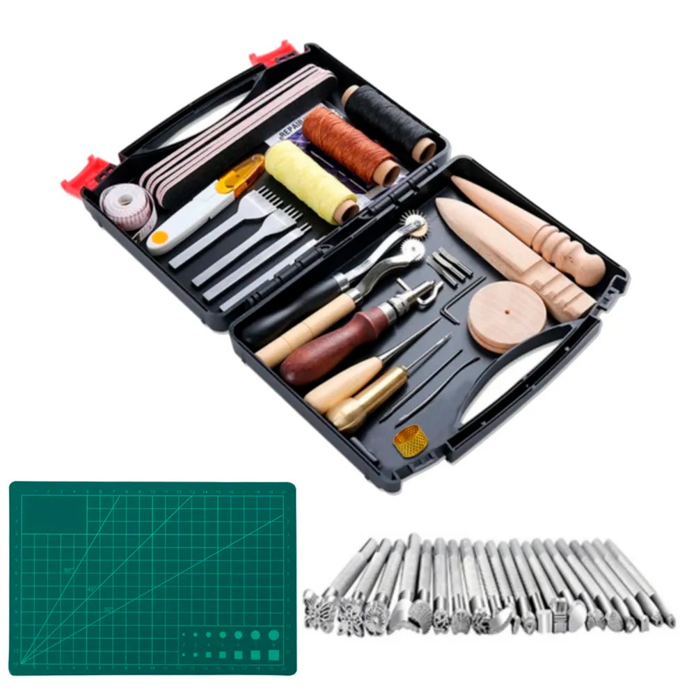 Kit Ferramentas Artesanato Reparo Couro, Sintetico Kit Ferramentas Artesanato Reparo Couro, Sintetico