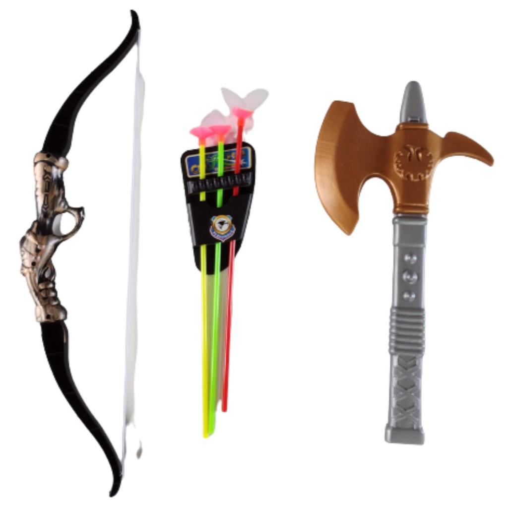 Gladiador Medieval Infantil Kit Machado + Arco E Flecha