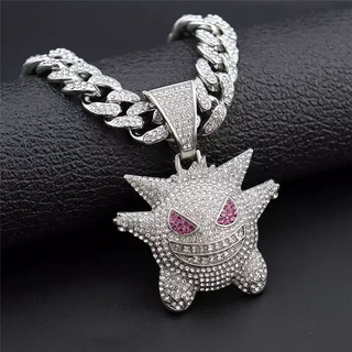 Colar corrente Ice cravejado Modelo Gengar 50cm Modelo Ultra Premium Hip Hop