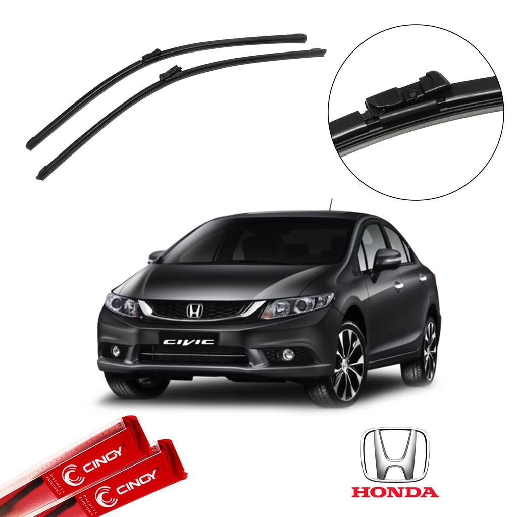 Par Limpador Honda New Civic 2012 2013 2014 2015 2016 Palheta de Silicone