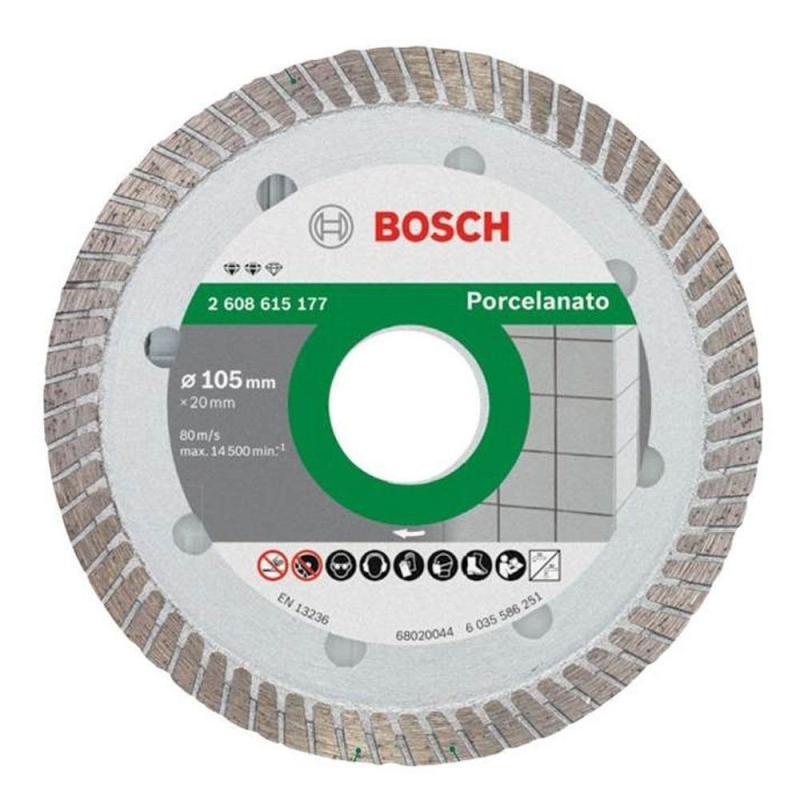 Disco de Corte Diamantado 4.3/8 POL 105 MM Fino para Porcelanato Turbo BOSCH em Oferta na Shopee