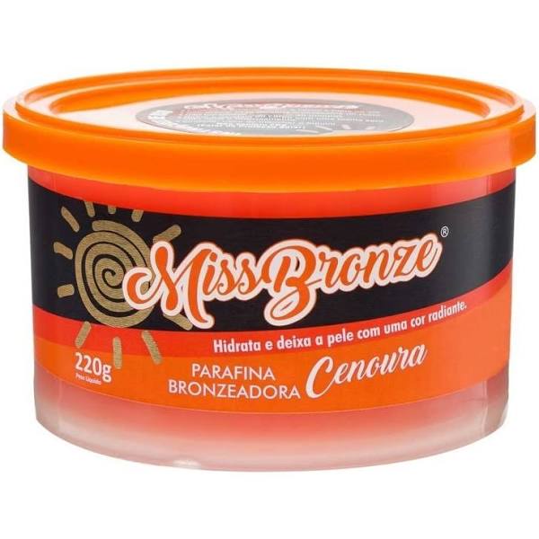 Parafina Bronzeadora Miss Bronze Bronzeador Cenoura 200g