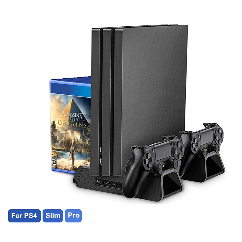 Para PS4/Slim/Pro Vertical Stand LED Ventilador De Resfriamento Estação ...