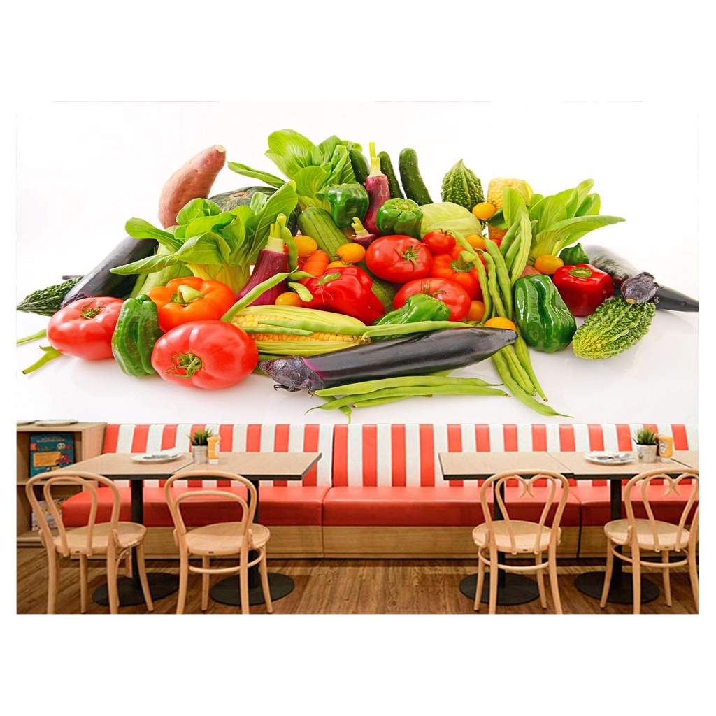 papel de parede Salada de Frutas vegetais 3D m² AL227