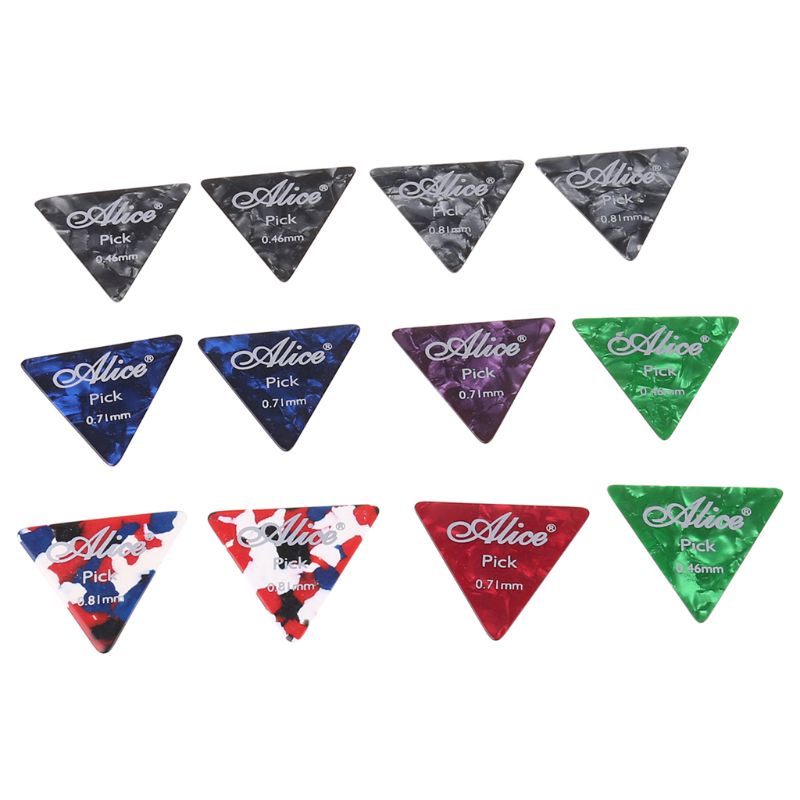 Estone 12 Peças Palhetas Guitarra Grandes Para Palheta Triangular Acústica Dedo Ukule
