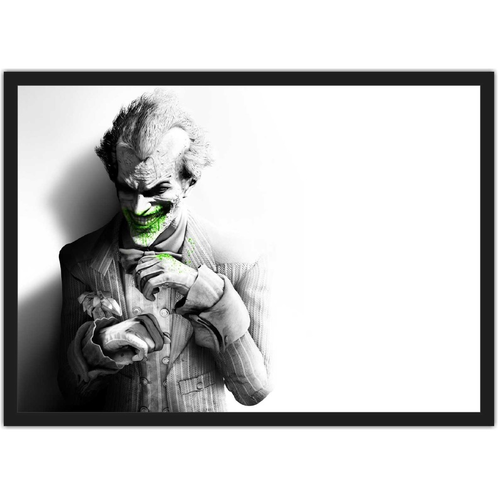 Quadro Decorativo Super Heróis Coringa Joker Decorações Com Moldura T0020 M