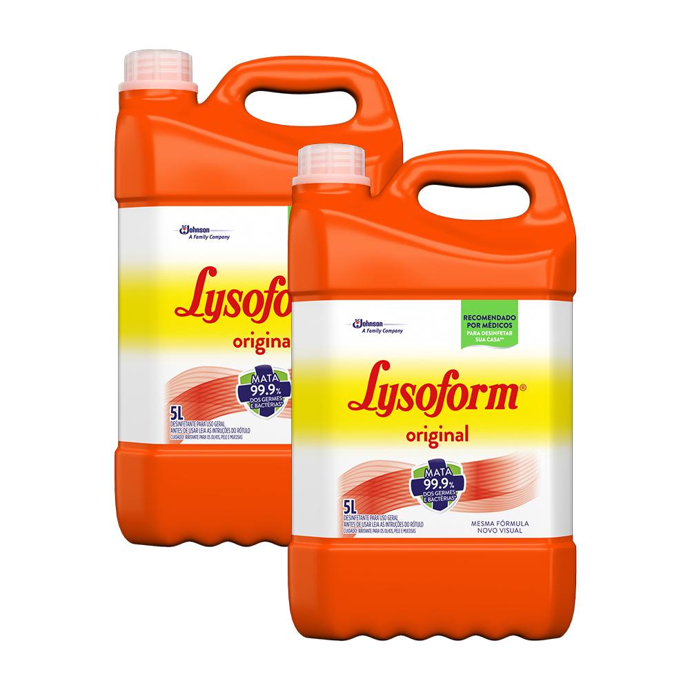 Kit 2 Desinfetante Lysoform Uso Geral Original 5l