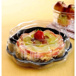 10 embalagem para bolo torta pudim 23cm com tampa 6 altura - Ref 37f good pack em Oferta na Shopee