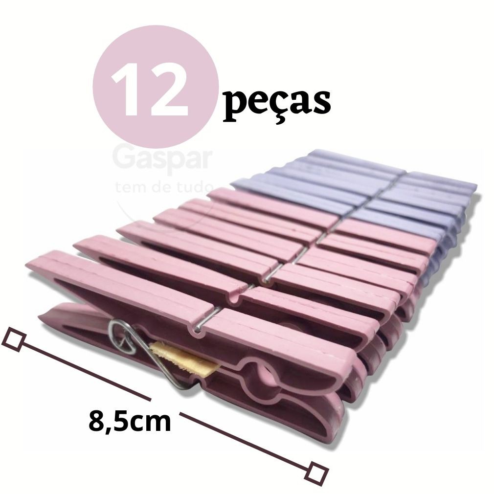 Prendedores Pregadores Roupa Plastico Gigante Embalagem c/ 12 Peças