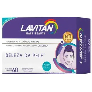 Lavitan MAIS BEAUTY Beleza da Pele e Unhas Com Colágeno para firmeza da Pele Rosto Barriga e Bumbum Cimed 60 CÁPSULAS